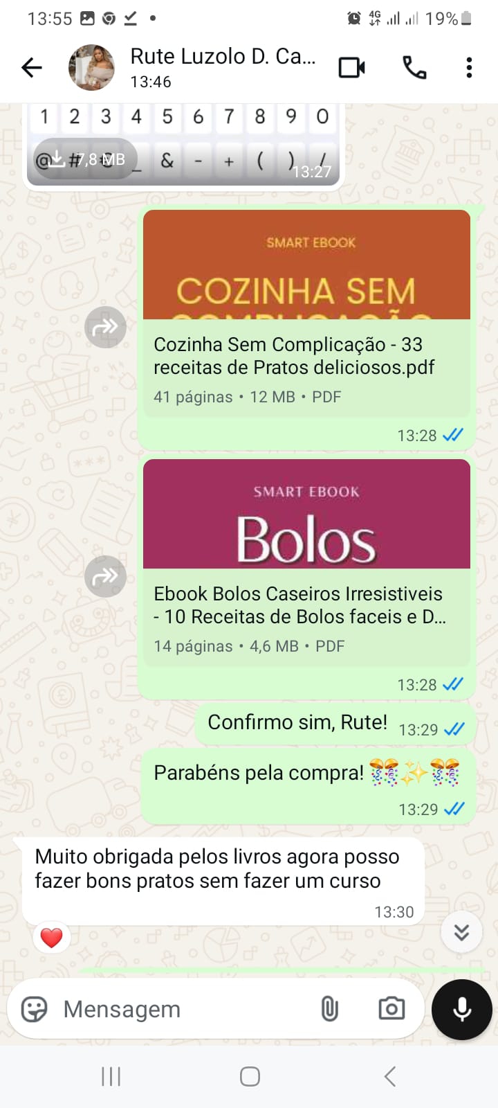 Depoimento WhatsApp - Rute Luzolo