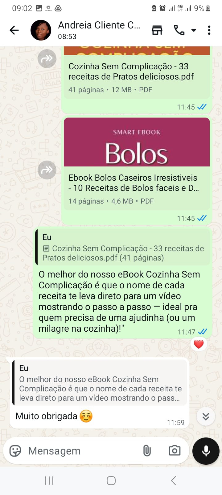 Depoimento WhatsApp - Andreia